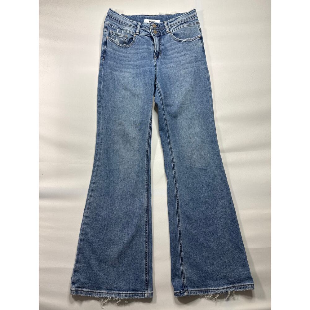 Mica Los Angeles Women's Flare‎ Leg Blue Denim Jeans - Size 28 (28x31.5)